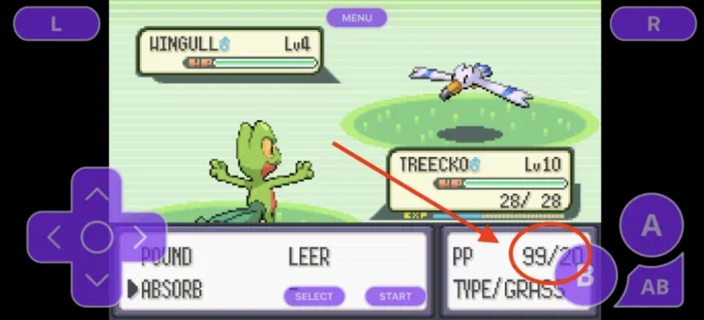 Infinite PP - Encounter - Pokemon Emerald